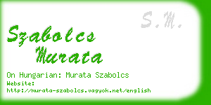 szabolcs murata business card